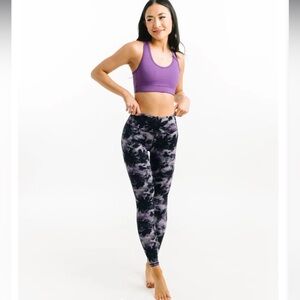 Sz12 Zyia Active Floral Watercolour High Rise Soft N Snug Leggings NWOT